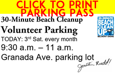 30-Minute Beach Cleanup parking pass
