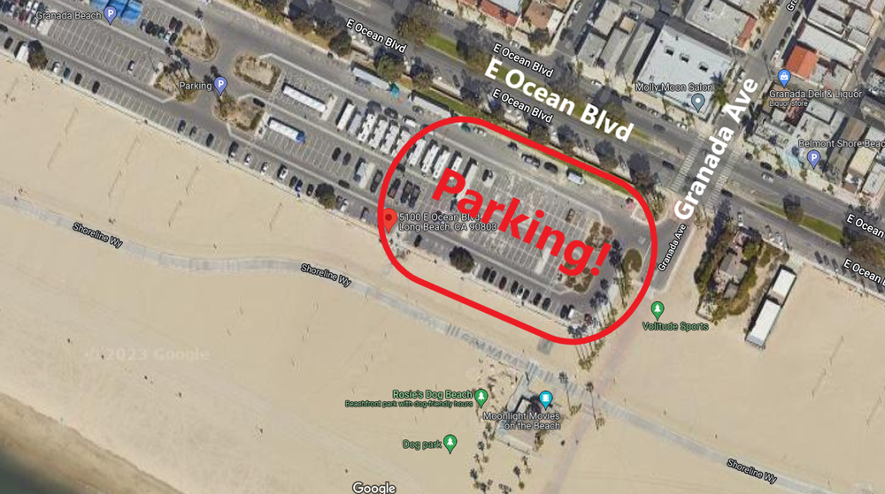 Free beach cleanup parking at Granada Ave.